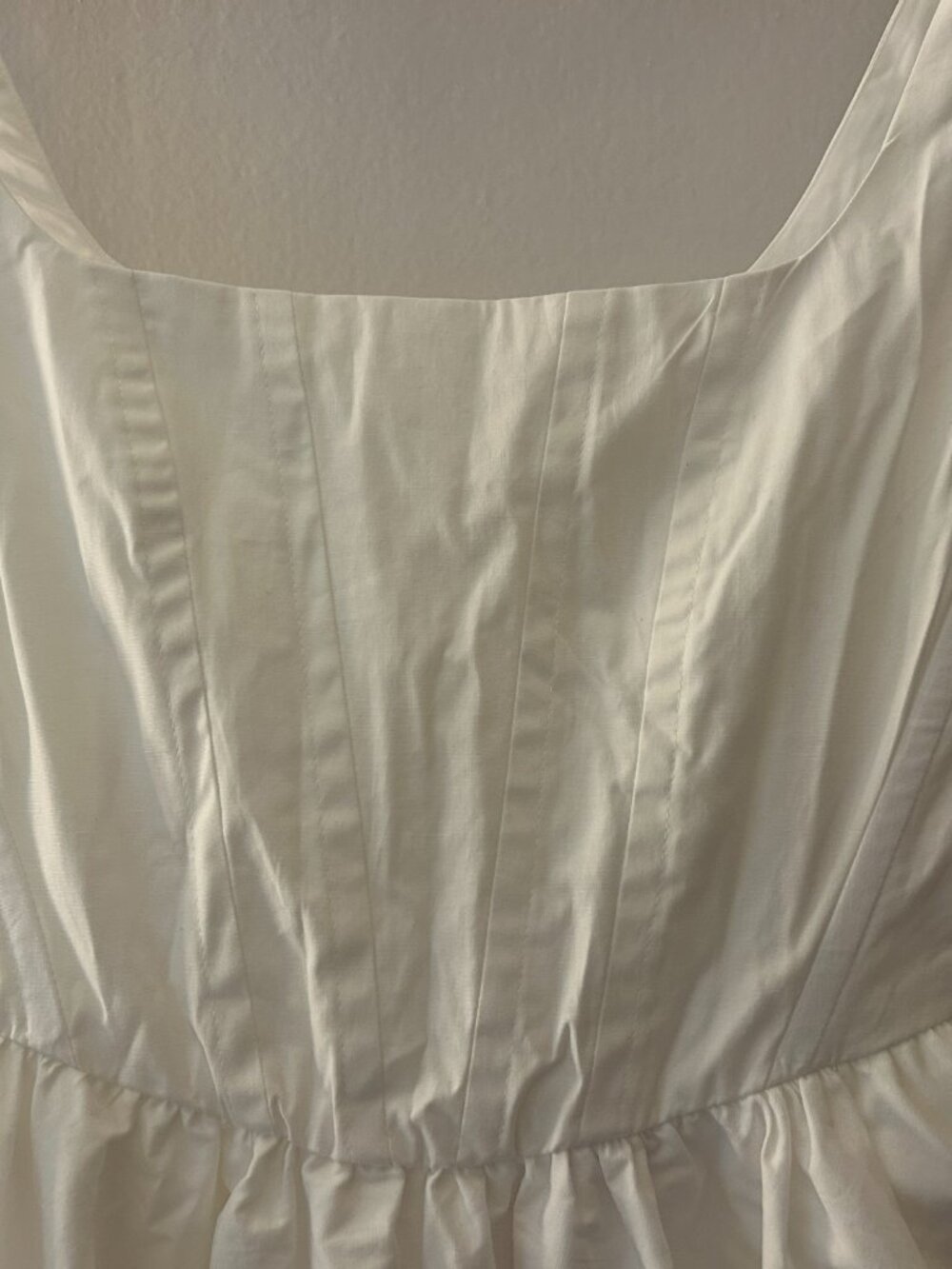 Ivory corset square-neck midi dress by Wayf, size XS. - Picture 3 of 6